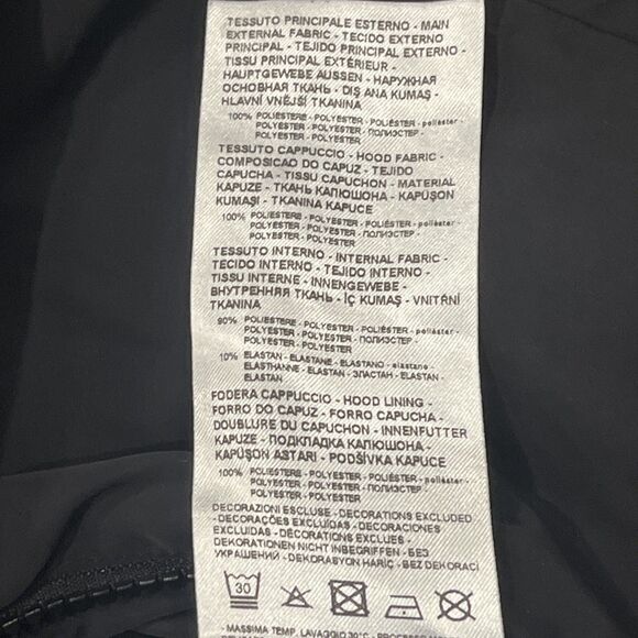 Armani Exchange Mens M Reversible Jacket You.Me.Us Black Gray Zip Hidden Hood - Picture 16 of 16